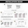 imageArtpuch Outdoor Roller Shade 6 W x 6 H Fabric Blind Gray Outdoor Roll Up Shade with Aluminum Valance Wand Operation Exterior Roller Shade Cloth for Patio Porch GazeboGray