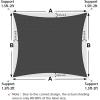 imageArtpuch Sun Shade Sail 12x12x12 Dark Grey Triangle Curved Edged Commercial Grade 185GSM Permeable Outdoor Shade Cloth for Deck Backyard Patio Custom Sizes Made