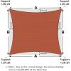 imageArtpuch Sun Shade Sail 12x20 Rust Red Rectangle Curved Edged Commercial Grade 185GSM Permeable Outdoor Shade Cloth for Deck Backyard Patio Custom Sizes Made