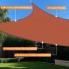 imageArtpuch Sun Shade Sail 12x20 Rust Red Rectangle Curved Edged Commercial Grade 185GSM Permeable Outdoor Shade Cloth for Deck Backyard Patio Custom Sizes Made