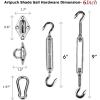 imageArtpuch Sun Shade Sail Hardware Kit 5 Inch for Triangle Sun Shade Sail Outdoor Installation 304 Stainless SteelSilver
