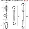 imageArtpuch Sun Shade Sail Hardware Kit 5 Inch for Triangle Sun Shade Sail Outdoor Installation 304 Stainless SteelSilver