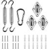 imageArtpuch Sun Shade Sail Hardware Kit 5 Inch for Triangle Sun Shade Sail Outdoor Installation 304 Stainless SteelSilver