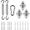 imageArtpuch Sun Shade Sail Hardware Kit 5 Inch for Triangle Sun Shade Sail Outdoor Installation 304 Stainless SteelSilver