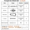 imageArtpuch Sun Shade Sail Hardware Kit 5 Inch for Triangle Sun Shade Sail Outdoor Installation 304 Stainless SteelSilver