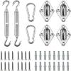 imageArtpuch Sun Shade Sail Hardware Kit 8 Inch for Rectangle Square Shade Sail Outdoor Installation 304 Stainless SteelSilver
