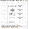 imageArtpuch Sun Shade Sail Hardware Kit 8 Inch for Rectangle Square Shade Sail Outdoor Installation 304 Stainless SteelSilver