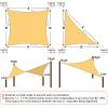 imageArtpuch Triangular Breathable UV Block Sun Shade Sail Outdoor Covering Cloth for Deck Backyard 20X20X20 Sand Customized Available