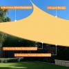 imageArtpuch Triangular Breathable UV Block Sun Shade Sail Outdoor Covering Cloth for Deck Backyard Pool 12X12X17 Sand Customized Available