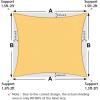 imageArtpuch Triangular Breathable UV Block Sun Shade Sail Outdoor Covering Cloth for Deck Backyard Pool 12X12X17 Sand Customized Available
