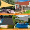 imageArtpuch Triangular Breathable UV Block Sun Shade Sail Outdoor Covering Cloth for Deck Backyard Pool 12X12X17 Sand Customized Available