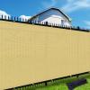 imageArtpuch Fence Privacy Screen 4x50 Sand Heavy Duty 170GSM Privacy Fence Cover with Grommets and Zips for Outdoor Chain Link Fence Backyard Patio Pool