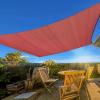 imageArtpuch Sun Shade Sail 12x20 Rust Red Rectangle Curved Edged Commercial Grade 185GSM Permeable Outdoor Shade Cloth for Deck Backyard Patio Custom Sizes Made