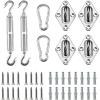 imageArtpuch Sun Shade Sail Hardware Kit 8 Inch for Rectangle Square Shade Sail Outdoor Installation 304 Stainless SteelSilver