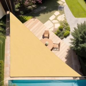 imageArtpuch 16x20x20 Straight Edge Sand Sun Shade Sail UV Block 185 GSM Commercial Heavy Duty Triangle Outdoor Covering for Backyard Pergola APT07 Customized Available