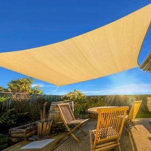 imageArtpuch Sun Shade Sail 10x13 Sand Rectangle Curved Edged Commercial Grade 185GSM Permeable Outdoor Shade Cloth for Deck Backyard Patio Custom Sizes Made