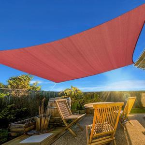 imageArtpuch Sun Shade Sail 12x20 Rust Red Rectangle Curved Edged Commercial Grade 185GSM Permeable Outdoor Shade Cloth for Deck Backyard Patio Custom Sizes Made