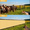 image:imageArtpuch 3X1 Custom Fence Privacy Screen Sand Commercial Premeable Shade Cover with Grommets Residential Heavy Duty Fencing for Chain Link Fence Patio Pool Balcony We Make Customized