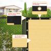 image:imageArtpuch 3X1 Custom Fence Privacy Screen Sand Commercial Premeable Shade Cover with Grommets Residential Heavy Duty Fencing for Chain Link Fence Patio Pool Balcony We Make Customized